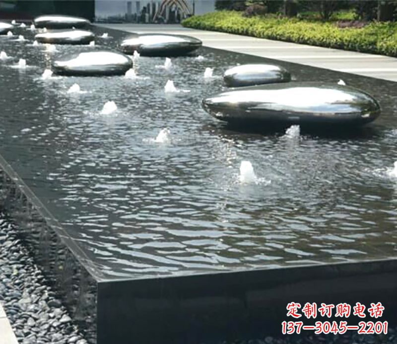 深圳水滴水池不锈钢雕塑