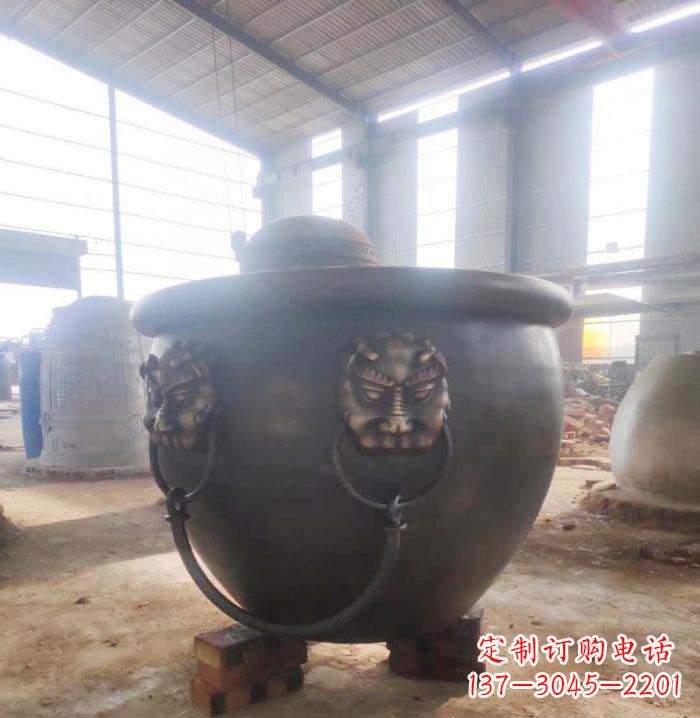 深圳寺庙水缸铜雕