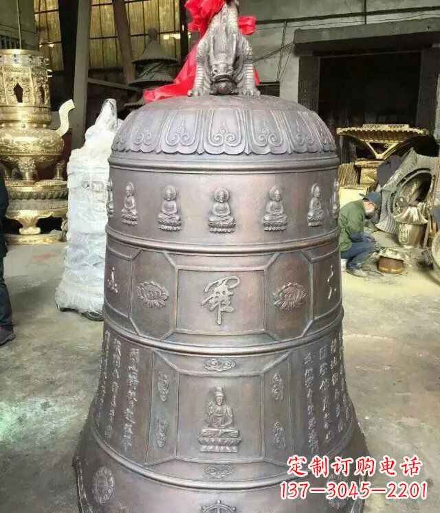 深圳寺庙铜雕钟铸铜钟雕塑