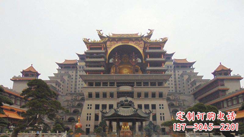 深圳寺庙圆香炉铜雕