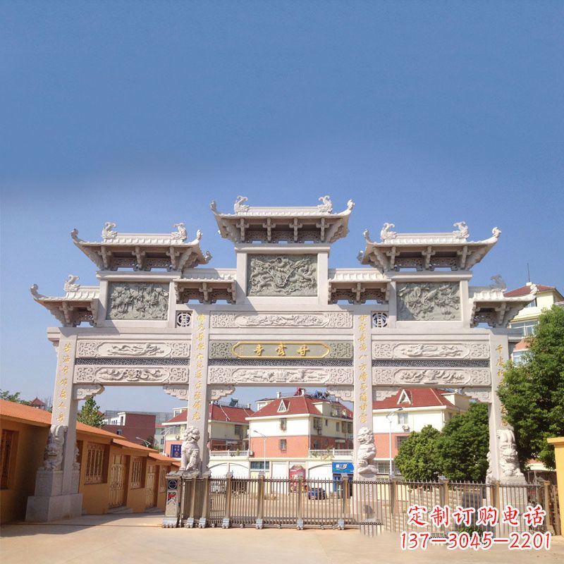 深圳寺院大门石雕牌楼