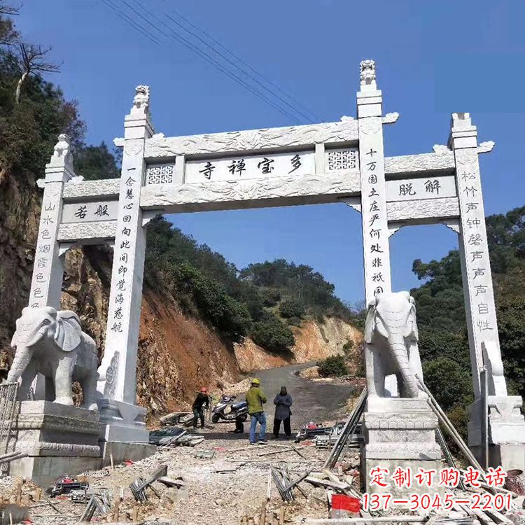 深圳寺院三门无楼牌坊