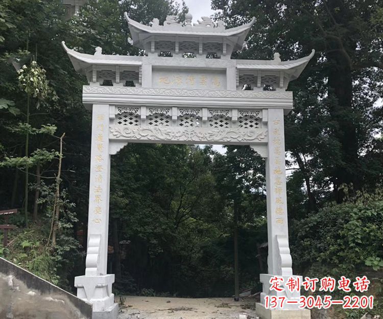 深圳寺院牌坊石雕