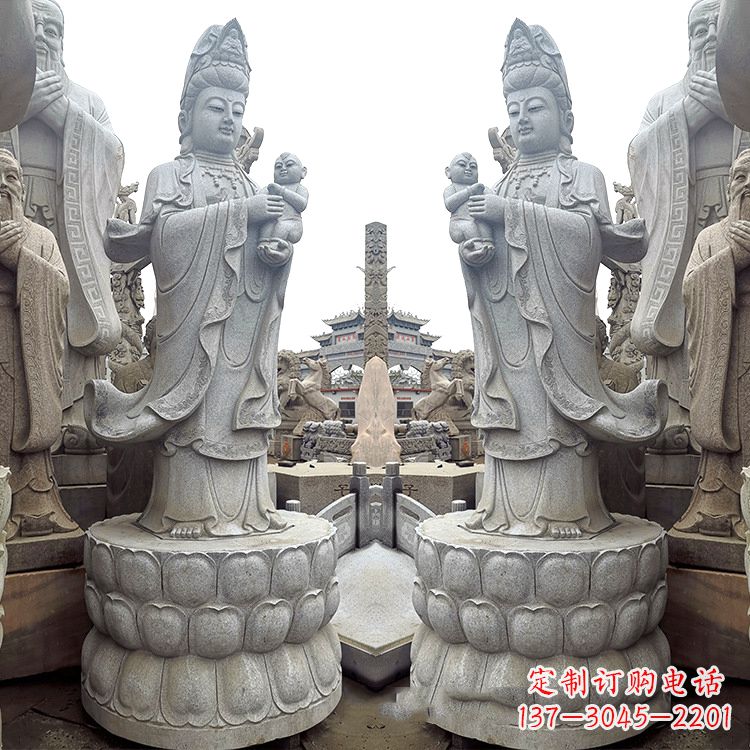 深圳送子观音青石雕塑