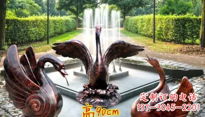 深圳天鹅喷泉铜雕塑