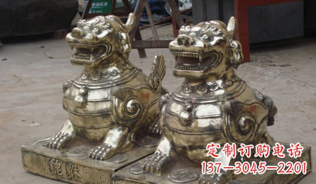 深圳庭院招财貔貅动物铜雕