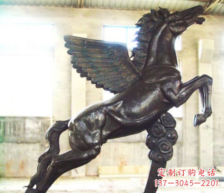 深圳铜雕奔跑飞马雕塑