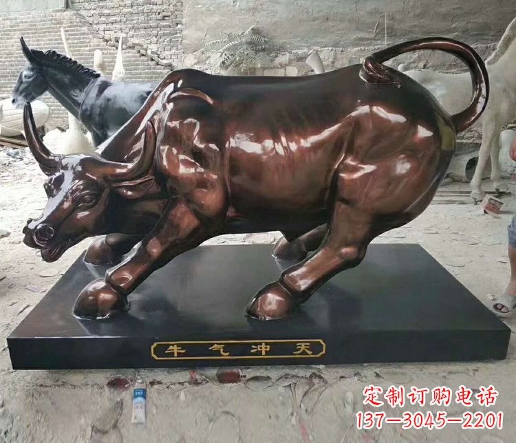 深圳铜雕城市牛气冲天