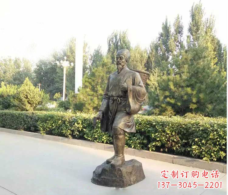 深圳铜雕古代名医李时珍雕塑