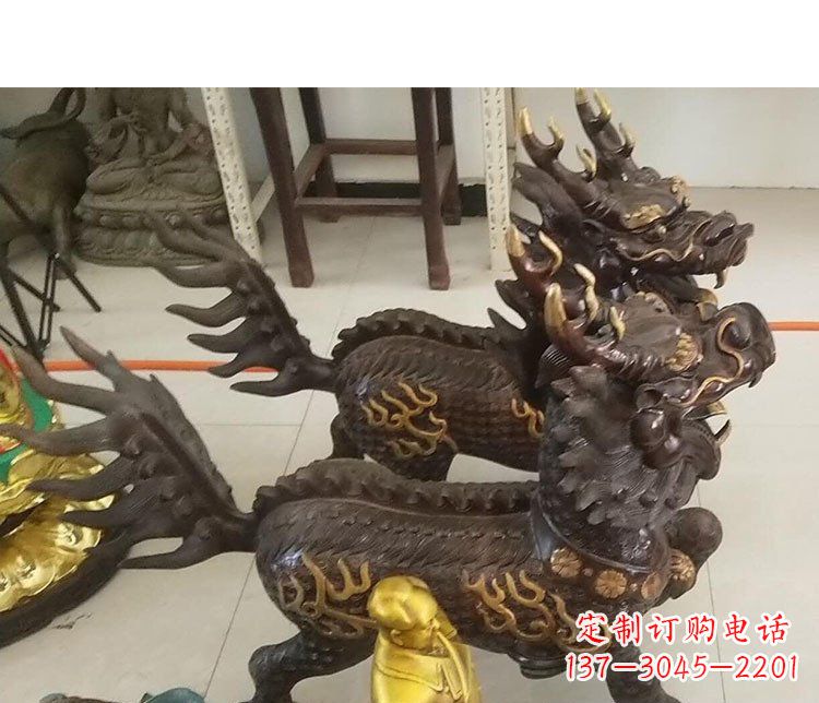 深圳铜雕麒麟招财雕塑