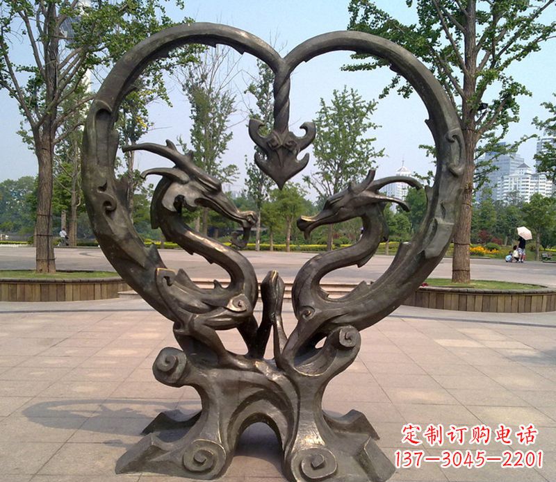 深圳铜雕双龙戏珠
