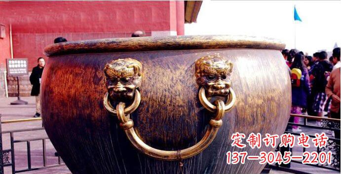 深圳铜雕水缸寺庙景观雕塑
