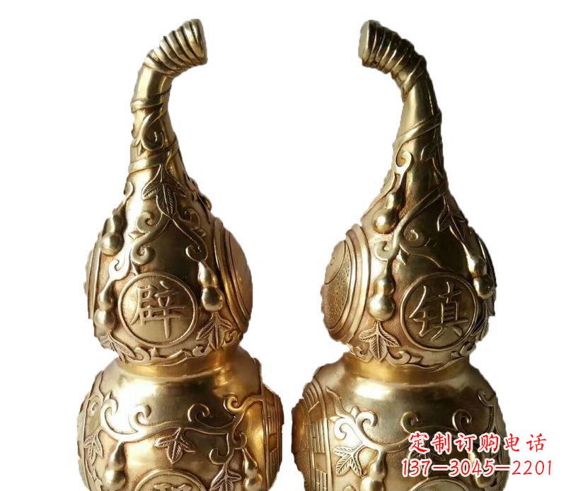 深圳铜雕寺庙平安葫芦雕塑