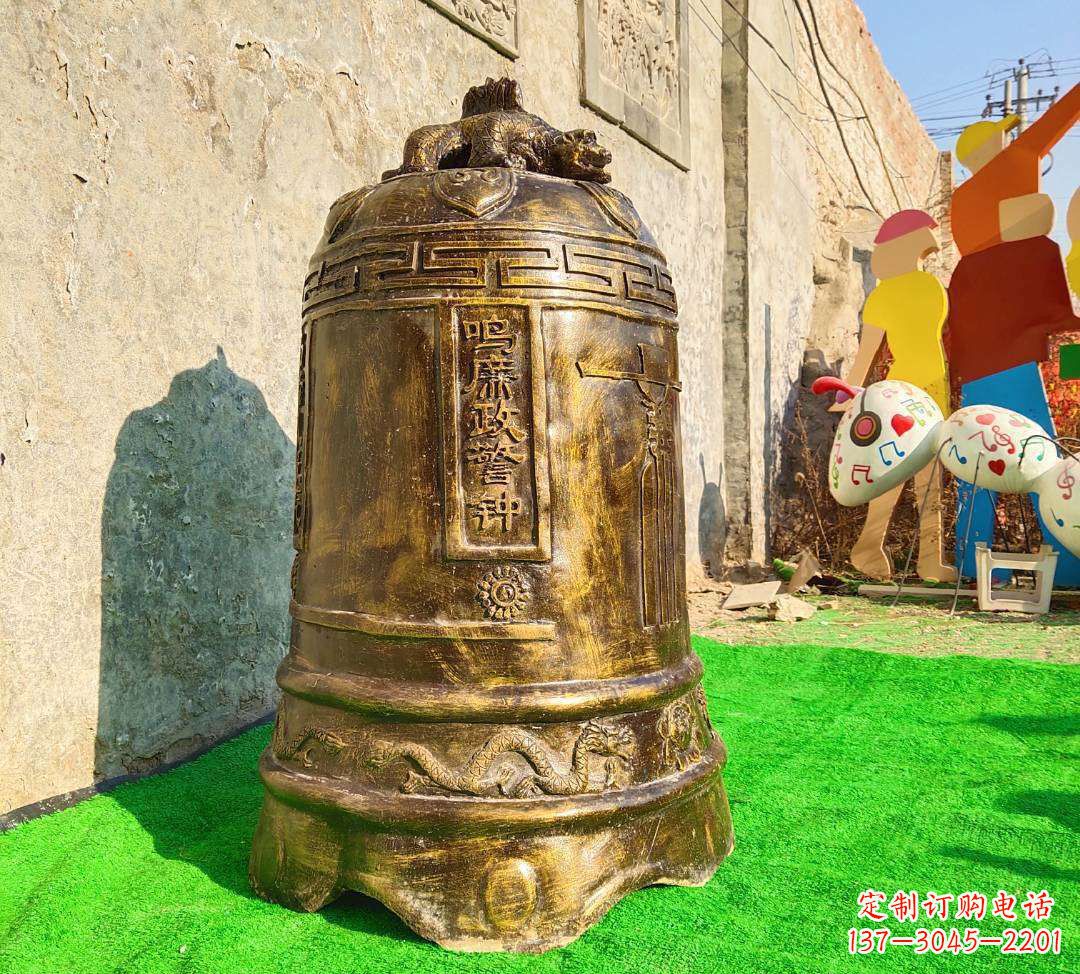 深圳铜雕寺庙警钟雕塑摆件