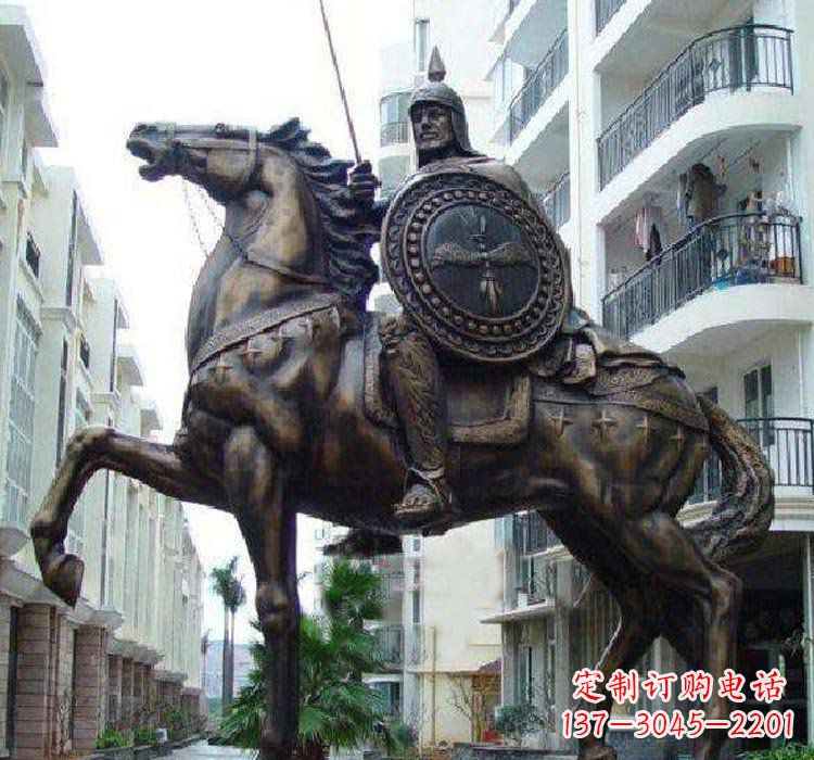 深圳铜雕西方骑马的人物