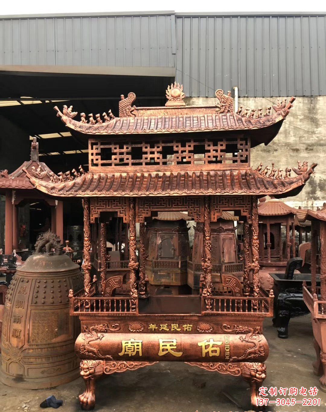 深圳铜雕香炉 (2)