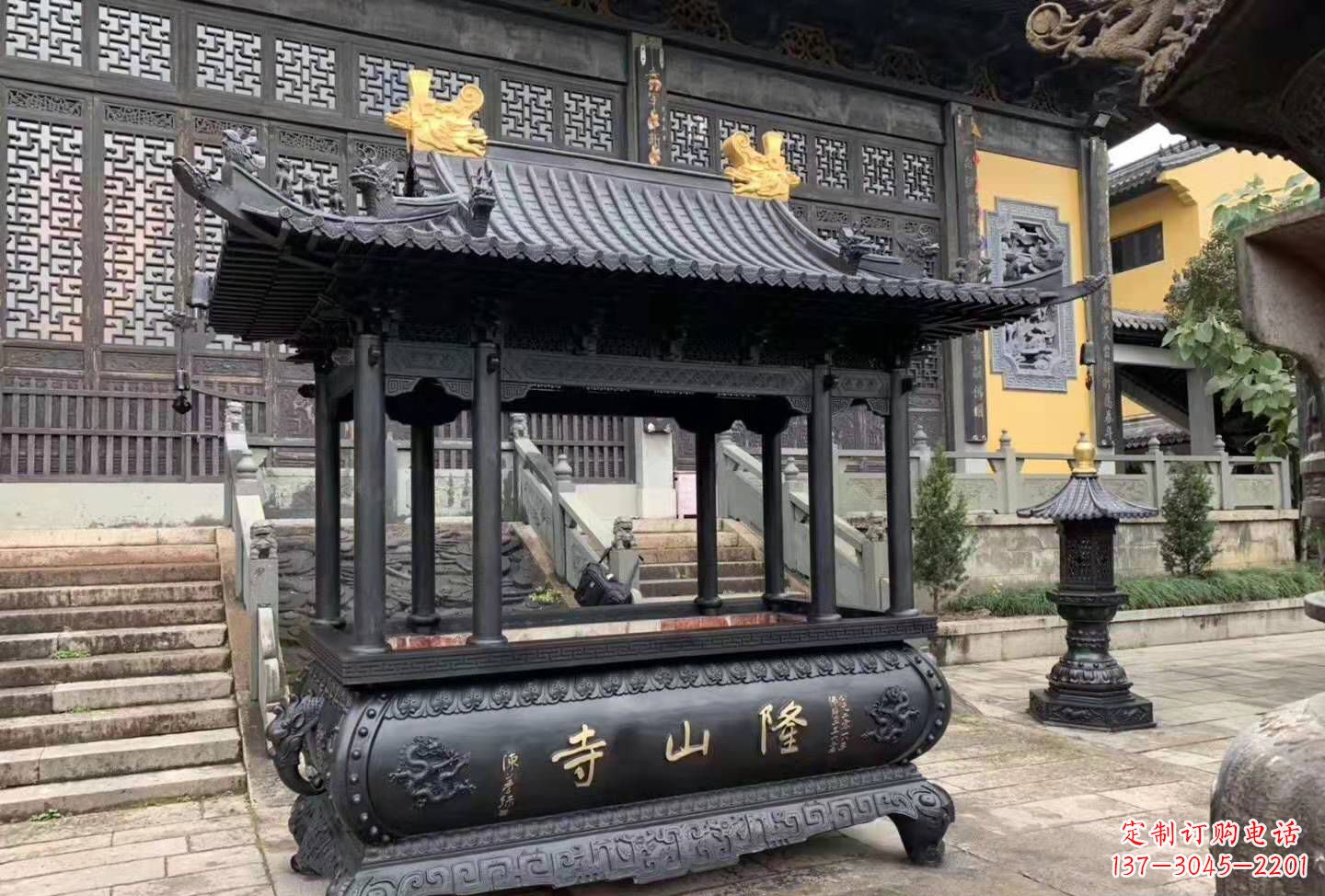 深圳铜雕香炉寺庙景观户外摆件