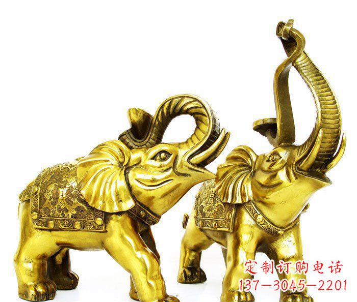 深圳铜雕小象公园动物雕塑