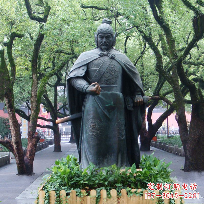 深圳铜雕岳飞雕塑-公园园林历史名人中国古代民族英雄人物雕像