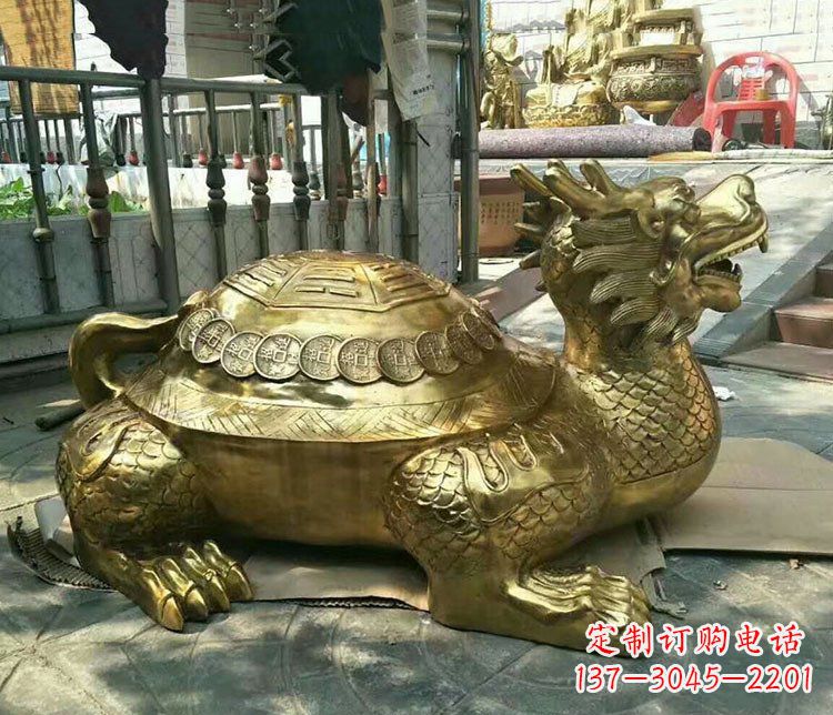 深圳铜雕镇宅神兽龙龟雕塑