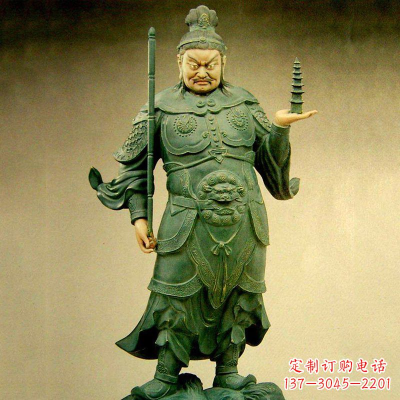 深圳托塔天王彩绘雕塑