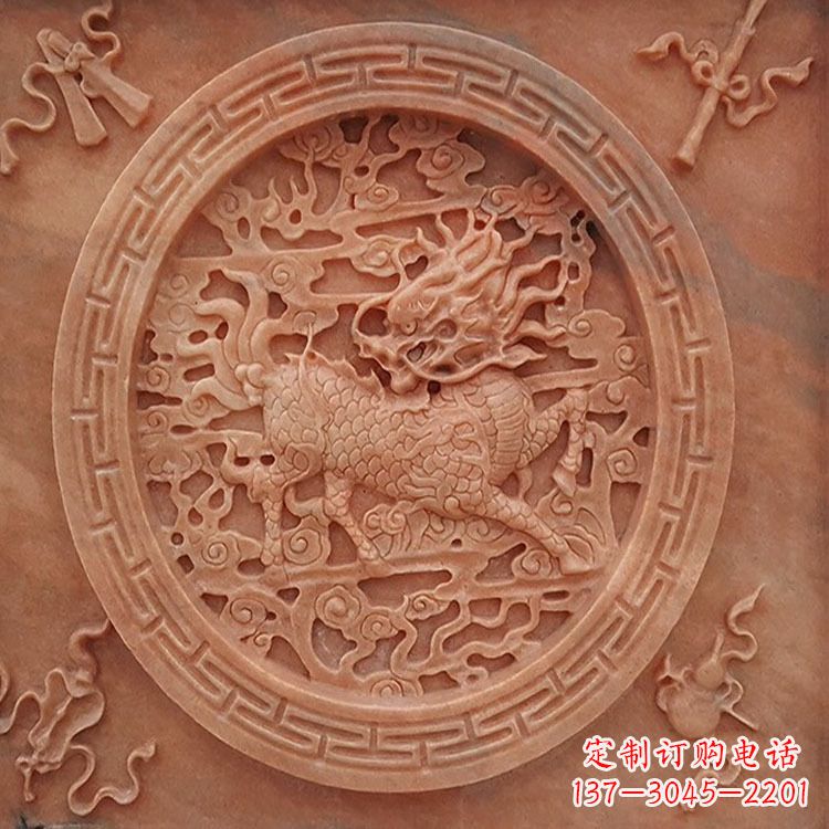 深圳晚霞红麒麟建筑装饰壁画