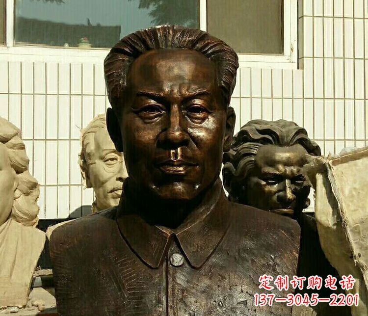 深圳伟人刘少奇胸像铜雕