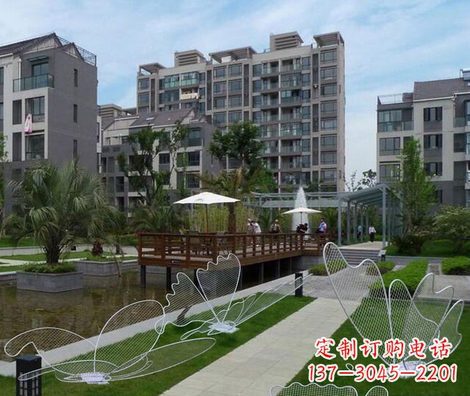 深圳小区不锈钢镂空蝴蝶雕塑