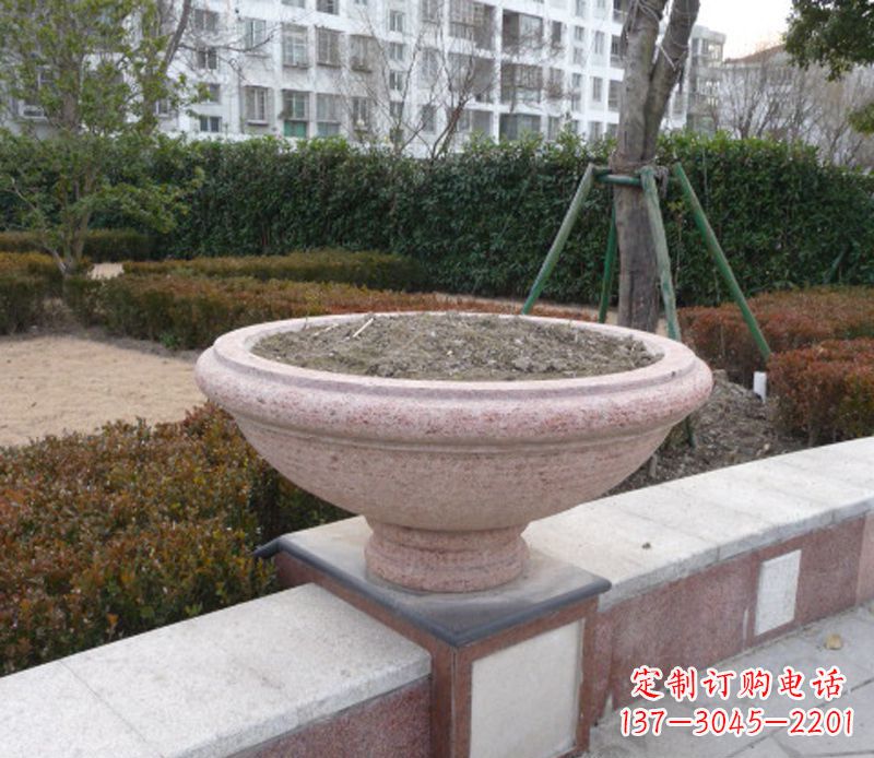 深圳小区花盆石雕