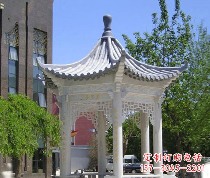 深圳小区景观大理石凉亭