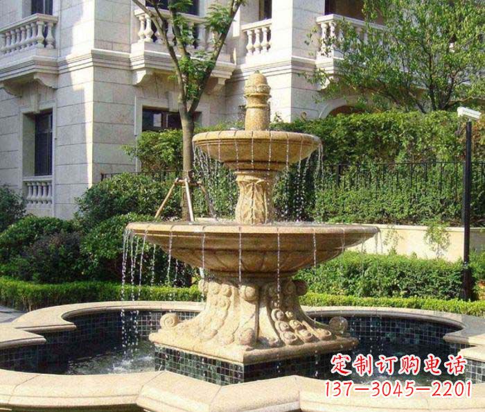 深圳小区景观大型喷泉石雕 (2)