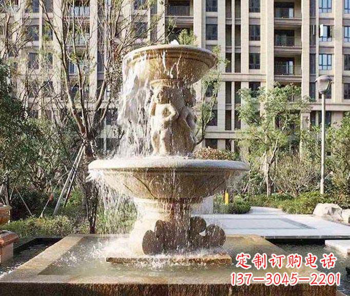 深圳小区景观欧式喷泉石雕 (3)