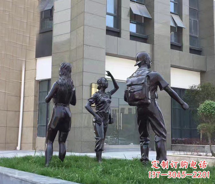 深圳小区铜雕美女人物雕塑
