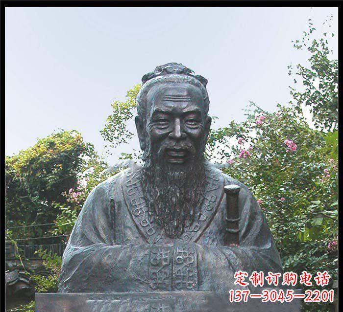 深圳校园大型孔子头像铜雕