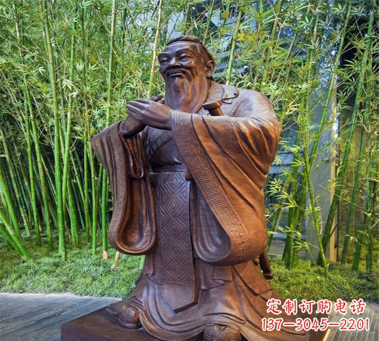 深圳校园孔子行教像铜雕