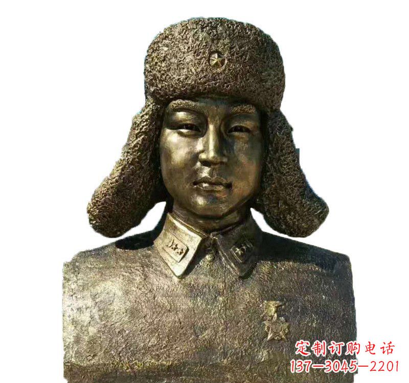深圳校园雷锋头像铜雕