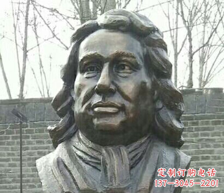 深圳校园牛顿胸像铜雕