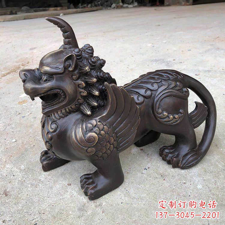 深圳獬豸纯铜铸造雕塑