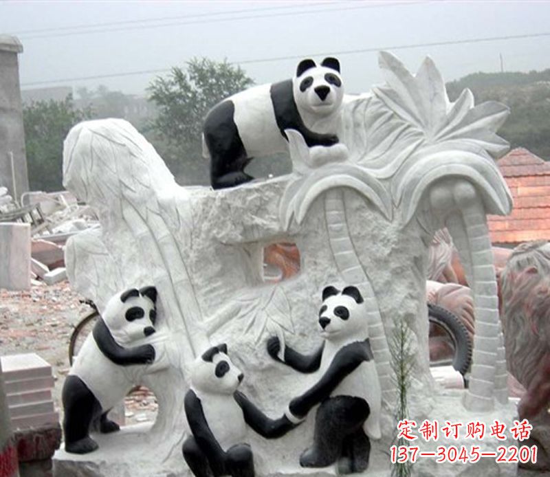 深圳熊猫动物景观石雕