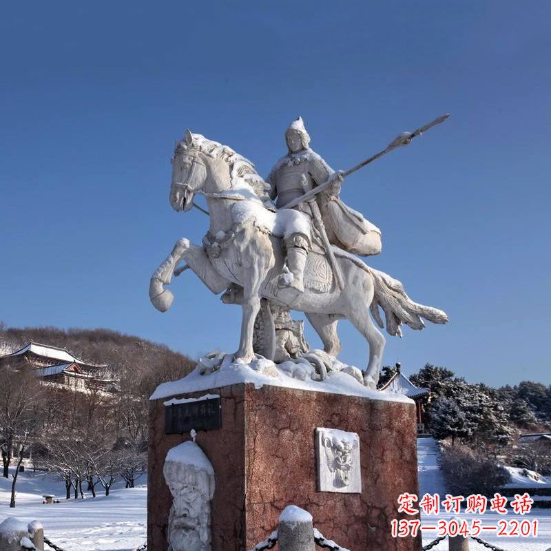 深圳薛仁贵骑马雕像-中国历史名人唐朝名将景区景观雕塑