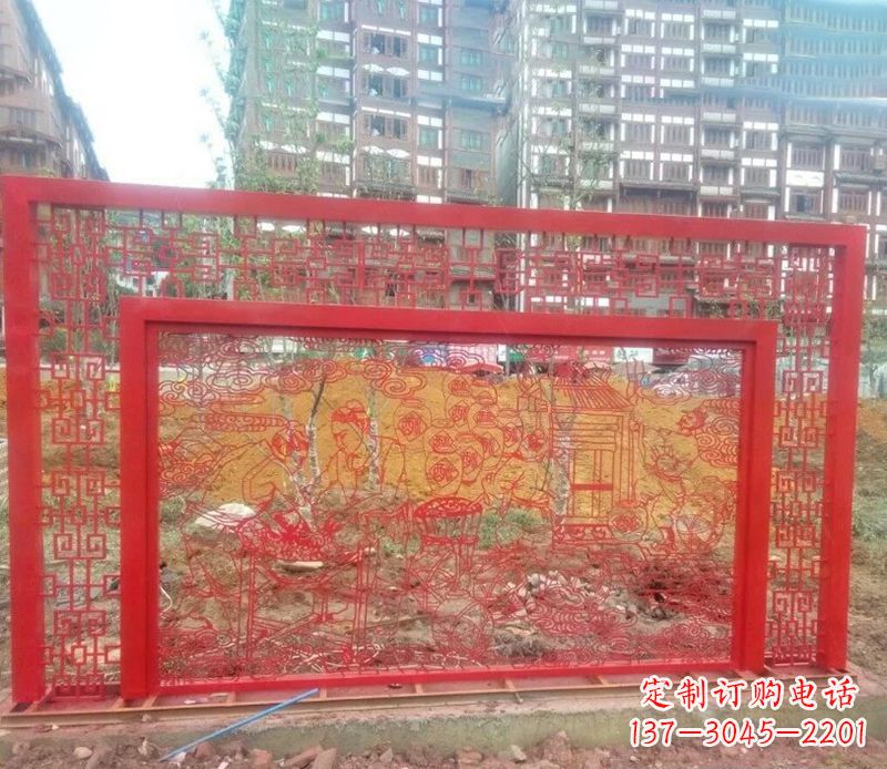 深圳迎春福字剪纸雕塑