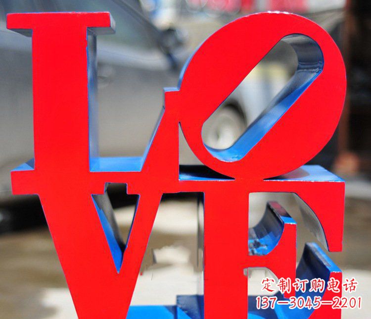 深圳园林不锈钢love字母雕塑