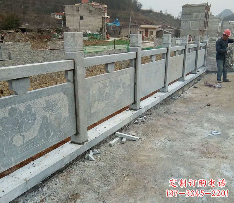 深圳园林仿古石栏板景观石雕 (5)