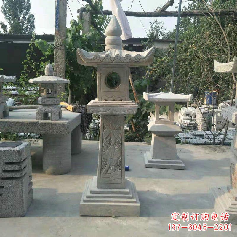 深圳园林仿古做旧中式石灯