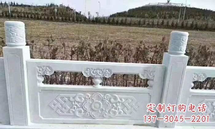 深圳园林汉白玉石浮雕栏板 (4)
