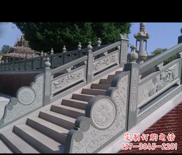 深圳园林景观大理石栏板雕塑 (4)