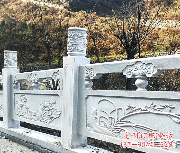 深圳园林景观大理石栏板石雕 (7)