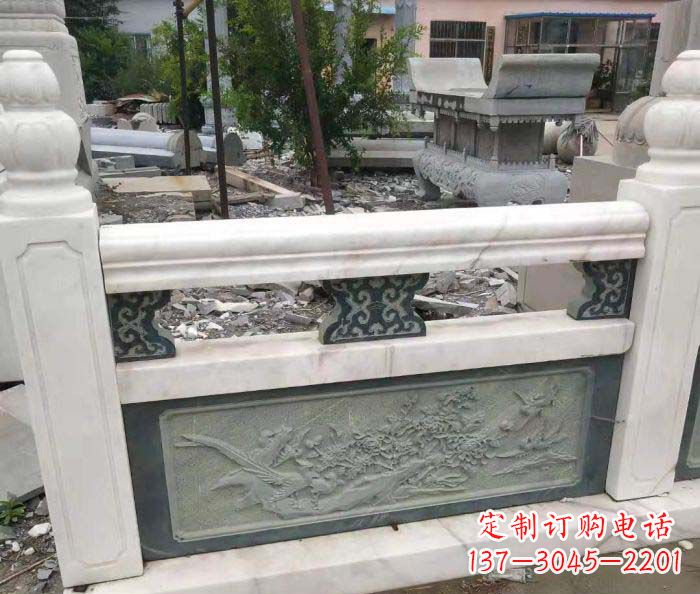 深圳园林景观大理石桥栏板石雕 (2)