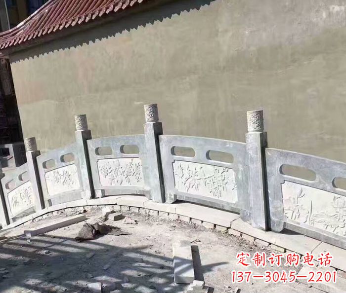 深圳园林景观大理石桥栏板石雕 (5)