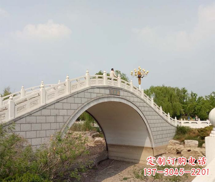 深圳园林景观大理石桥栏板石雕 (6)